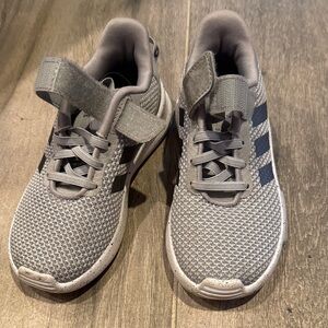 Adidas Kids Gray and Black Sneakers